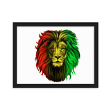 Framed matte paper poster Lion Jamaica universal