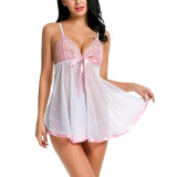 Women Sexy Lingerie Underwear Erotic Dress See-through Lace Pajamas Sleepwear Nightdress + Thong Sexy Costumes Sex Dress