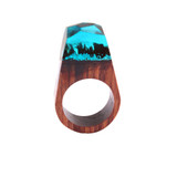 Handmade Wood resin ring
