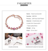 Gold Bracelet Jewellery Embellished with Crystals