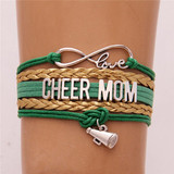 Infinity Love Cheer Mom Bracelet