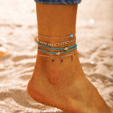 Imitation Pearl Shell Star Beads Trendy Ankle Bracelet