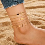 Imitation Pearl Shell Star Beads Trendy Ankle Bracelet