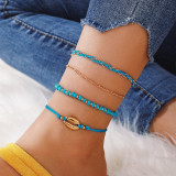 Imitation Pearl Shell Star Beads Trendy Ankle Bracelet