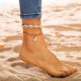 Imitation Pearl Shell Star Beads Trendy Ankle Bracelet