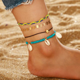 Imitation Pearl Shell Star Beads Trendy Ankle Bracelet