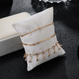 Multilayer Beads Rhinestone  Women Anklet