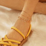 Multilayer Beads Rhinestone  Women Anklet