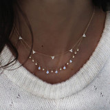 Vintage Fashion Stones Pendant Necklace