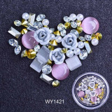 Nail Art Rhinestones Rose Jewelry