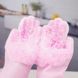 Magic Silicone Dish Washing Scrubber Gloves
