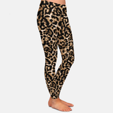 361 Leopard -  Fired Up Leopard Printed Legging With Wide Flat Waistband