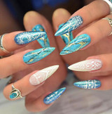 500pcs/opp Ballerina Nail Art Tips Press on Long Coffin Shape Professional False Nails