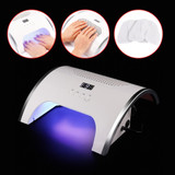 2 In 1 80W Nail Lamp Nail Dust Collector Manicure with 2 Powerful Fans Nail Dryer Vacuum Cleaner Manicure Nail Art Salon Tools