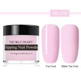NICOLE DIARY Matte Series Dipping Nail Powder Colorful Dip Nail Glitter No Lamp Cure Gradient French Chrome Dust Pigment Decor