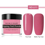 NICOLE DIARY Matte Series Dipping Nail Powder Colorful Dip Nail Glitter No Lamp Cure Gradient French Chrome Dust Pigment Decor