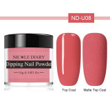 NICOLE DIARY Matte Series Dipping Nail Powder Colorful Dip Nail Glitter No Lamp Cure Gradient French Chrome Dust Pigment Decor