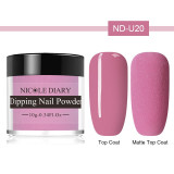 NICOLE DIARY Matte Series Dipping Nail Powder Colorful Dip Nail Glitter No Lamp Cure Gradient French Chrome Dust Pigment Decor