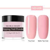 NICOLE DIARY Matte Series Dipping Nail Powder Colorful Dip Nail Glitter No Lamp Cure Gradient French Chrome Dust Pigment Decor
