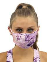Vintage Purple Flower Face Mask