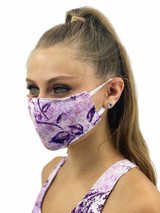 Vintage Purple Flower Face Mask