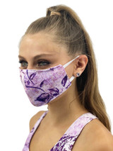 Vintage Purple Flower Face Mask