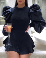 Puff Ruffle Long Sleeve Women Blouse Fashion Solid Black White Pink Shirt Tops Tees Ladies Slim Jumper Pullover Shirt Puff Ruffle Long Sleeve Women Blouse Fashion Solid Black White Pink Shirt Tops Tees Ladies Slim Jumper Pullover Shirt