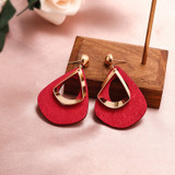 Round Geometric Drop Earrings