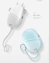 Baseus Hand Warmer USB Rechargeable Mini Electric Portable Handy Heater Pad Cute Pocket Handwarmer with Lamp 1800mAh