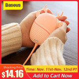 Baseus Hand Warmer USB Rechargeable Mini Electric Portable Handy Heater Pad Cute Pocket Handwarmer with Lamp 1800mAh