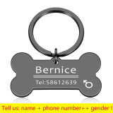 Personalized Cat Dog Pet ID Tag Keychain Engraved Pet ID Name for Cat Puppy Dog Collar Tag Pendant Keyring Bone Pet Accessories Personalized Cat Dog Pet ID Tag Keychain Engraved Pet ID Name for Cat Puppy Dog Collar Tag Pendant Keyring Bone Pet Accessories