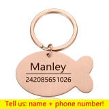 Personalized Cat Dog Pet ID Tag Keychain Engraved Pet ID Name for Cat Puppy Dog Collar Tag Pendant Keyring Bone Pet Accessories Personalized Cat Dog Pet ID Tag Keychain Engraved Pet ID Name for Cat Puppy Dog Collar Tag Pendant Keyring Bone Pet Accessories