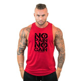 Brand Gyms Clothing Men's Hooded Tank Top Cotton Sleeveless Workout Sportswear
