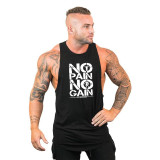 Brand Gyms Clothing Men's Hooded Tank Top Cotton Sleeveless Workout Sportswear