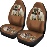 Pugs love Car Seat Cover