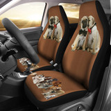 Pugs love Car Seat Cover