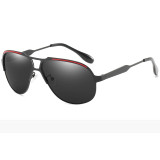 Polarized Metal Pilot Sun Glasses Oval Shades For Men
