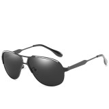 Polarized Metal Pilot Sun Glasses Oval Shades For Men