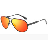 Polarized Metal Pilot Sun Glasses Oval Shades For Men