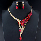 African jewelry wedding jewelry set crystal necklace earrings African jewelry wedding jewelry set crystal necklace earrings