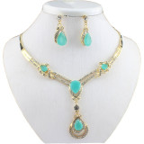 New Fashion women Wedding Bridal  Party gold-color Jewelry  Sets