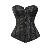 Plus Size Women Black Corset Top