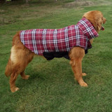 Waterproof Reversible Dog Plaid Jacket