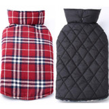 Waterproof Reversible Dog Plaid Jacket