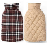 Waterproof Reversible Dog Plaid Jacket