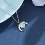 Crescent Moonstone Necklace