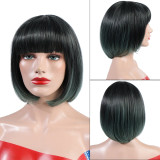 Short Wavy Wigs for Women Hair with Bangs Heat Resistant Cosplay Wig