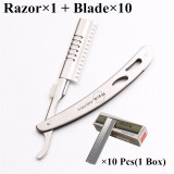 Straight Edge Razor Blade Hair Cutting Thinning Stainless Steel Tool