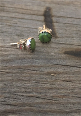 Tibetan Turquoise Studs Tibetan Turquoise Studs