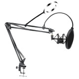 Microphone Scissor Arm Stand Tripod Microphone With A Spider Cantilever Bracket